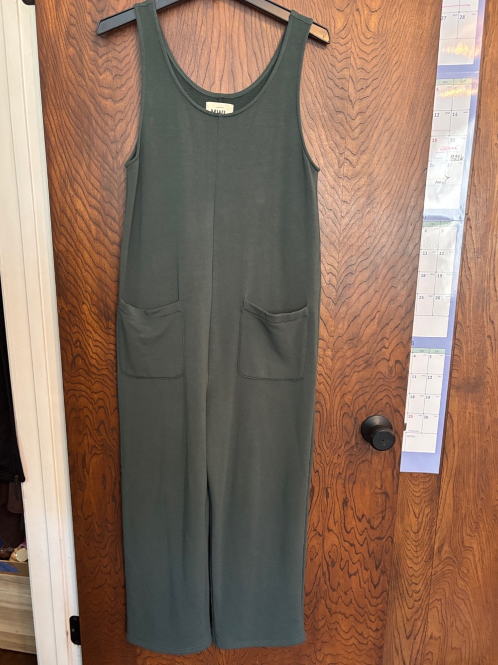 Madewell Olive Tank Jumpsuit with Front Pockets